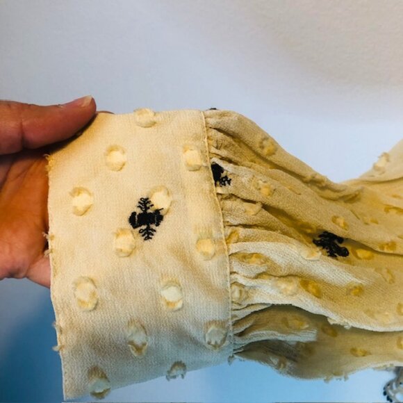 Zara High-Neck Blouse – Size S – Tan – Long Sleeve – Elegant & Versatile - Picture 4 of 7